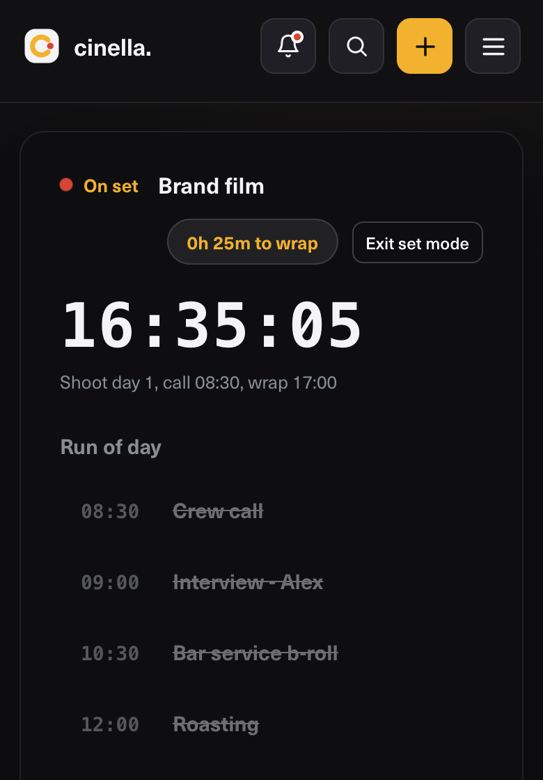 Set Mode on a phone: the clock, the run of day and what is next
